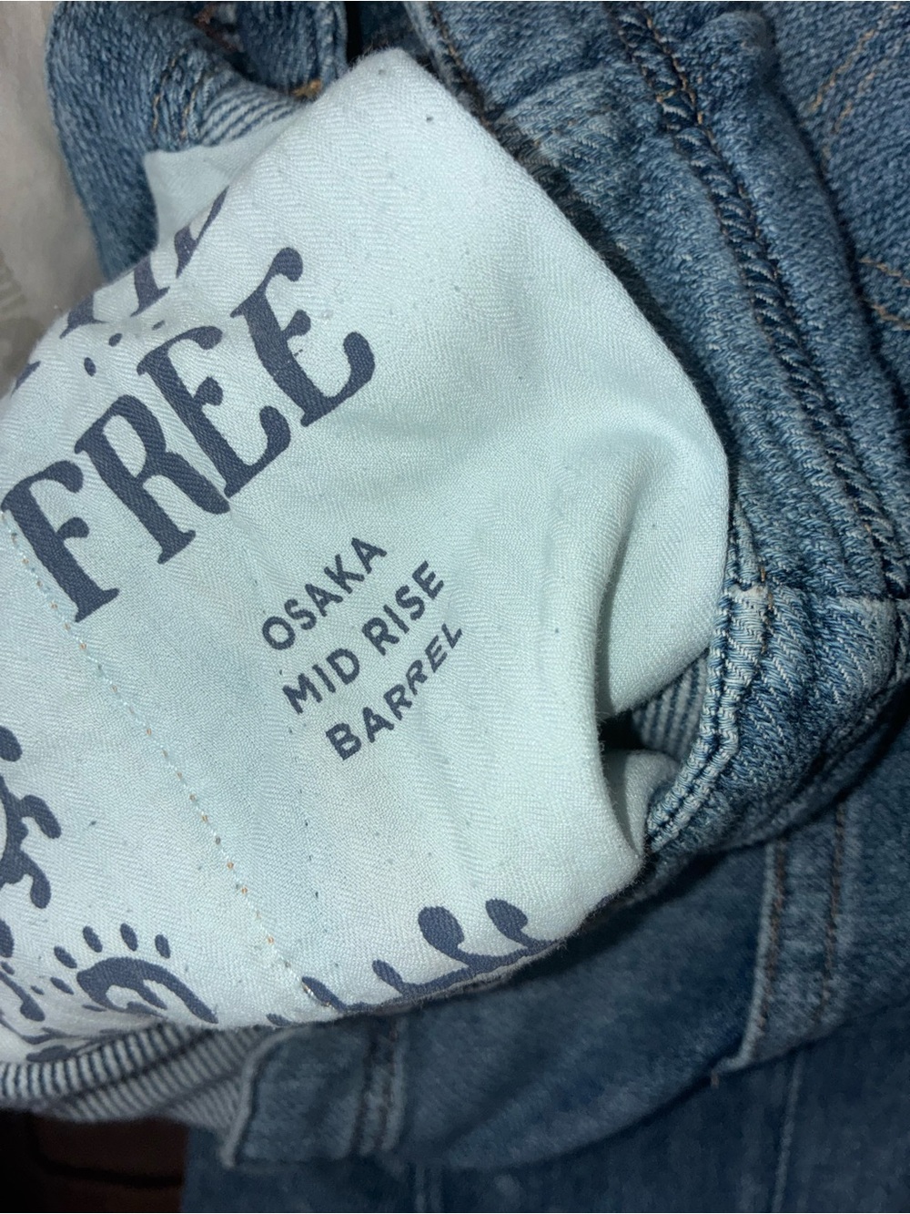 Free People Osaka Barrel Leg Jeans Size 27 - Picture 9 of 10